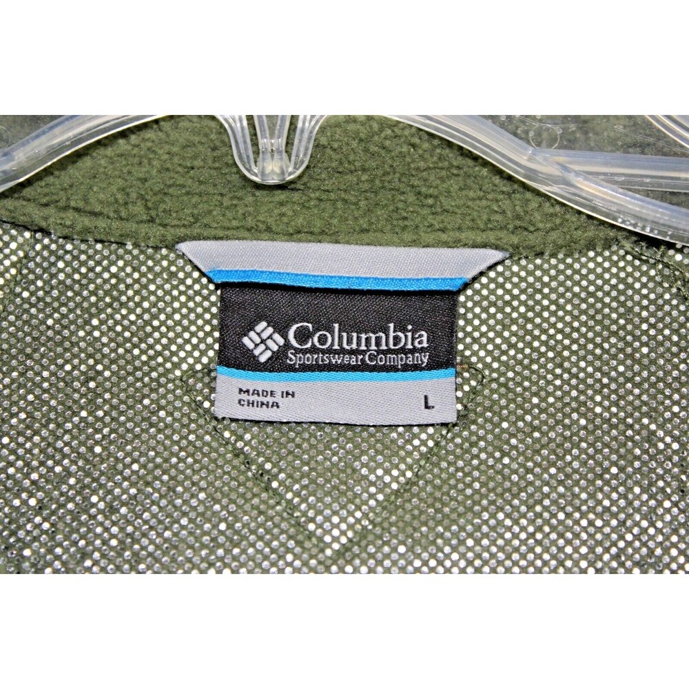 Columbia PHG Vest Men's Large Green Camouflage Fleece Full Zip Outdoor Hunting - Picture 3 of 10